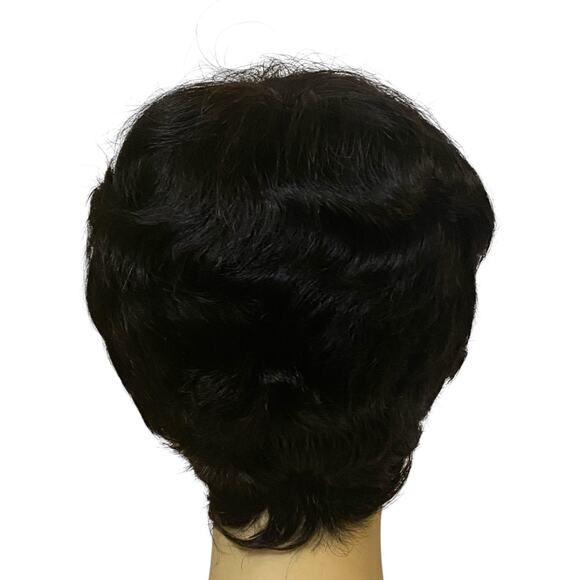 Vivica Fox HH-Carita Pure Stretch Cap Human Hair Wig 1B Off Black NWT  - A866W - Picture 9 of 15